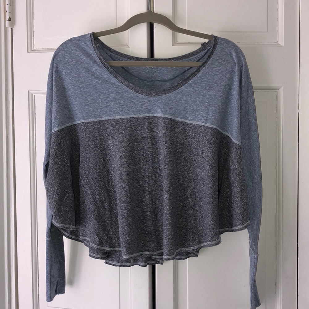 Free People Swing Color Block Long Sleeve Tee